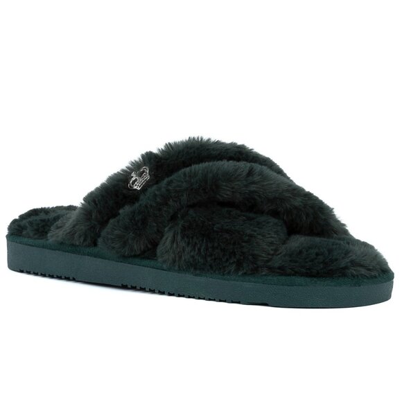 NWT Juicy Couture Women's Jovie Open Toe Slippers - Forest Green - Picture 6 of 6